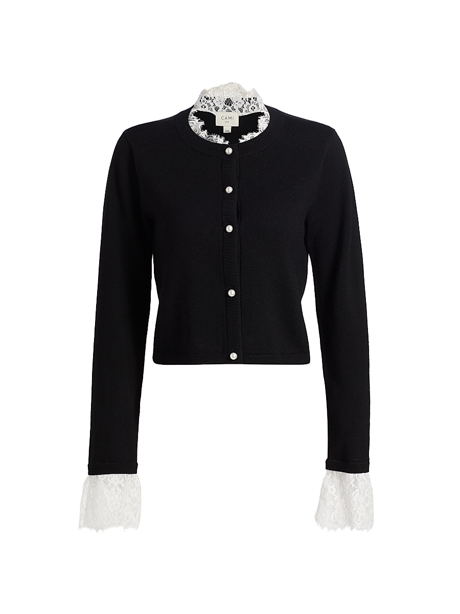 Cami NYC - Women's Eliana Merino Wool & Lace Cardigan