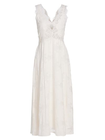 Cami NYC Women's Larysa Lace-Trimmed Silk-Cotton Midi-Dress