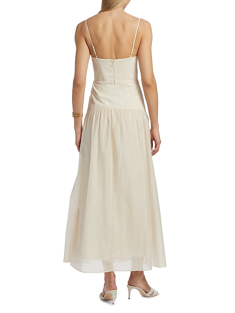 palermo linen corset dress bone Cami NYC