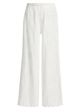 Cami NYC Women's Tiago High-Rise Anglaise Cotton Pants