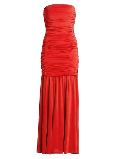 Cami NYC Women's Waverly Strapless Ruched Maxi Dress