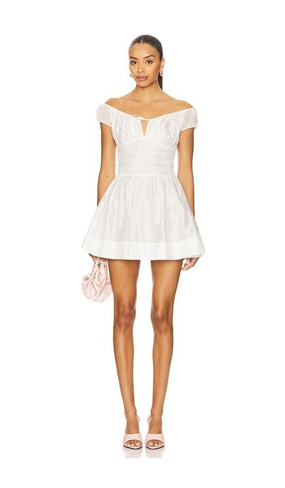 cream and black mini dress Cream/ Black Ribbon Detailed Tweed Mini Dress