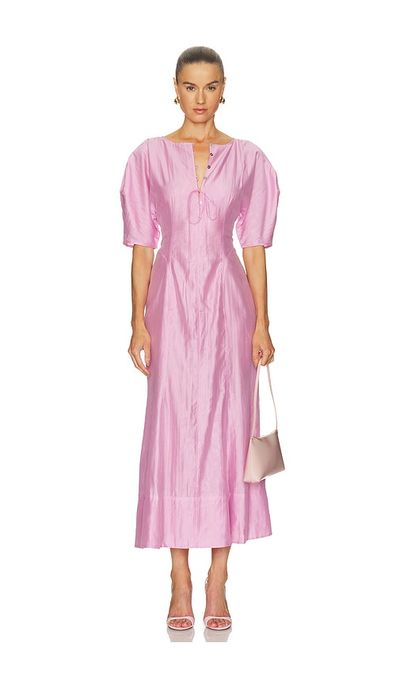 camila coelho pink dress Camila Coelho Anastacia Maxi Dress in Light Pink