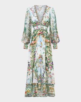 Camilla Art For The Empress Long Button-Front Dress