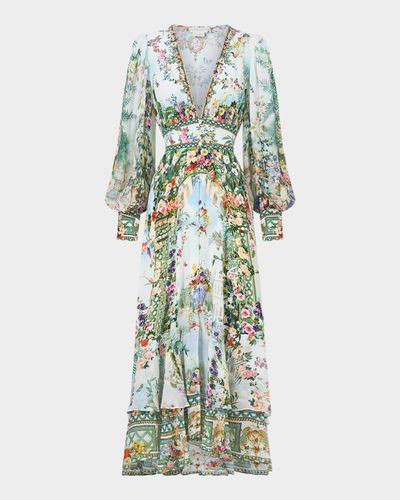 Camilla Art For The Empress Long Button-Front Dress