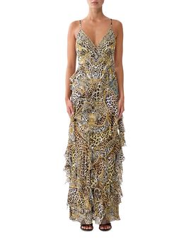 Camilla Camilla Asymmetric Ruffled Slip Dress