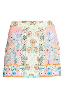 Camilla Camilla Beaded Silk Micro Miniskirt