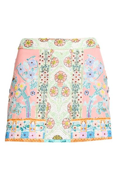 Camilla Camilla Beaded Silk Micro Miniskirt