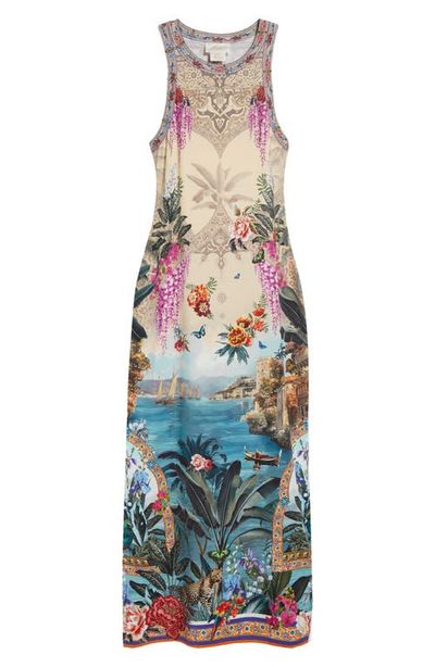 crinkled jersey dress Crinkle Jersey Dress Blue Shell Print main image 1