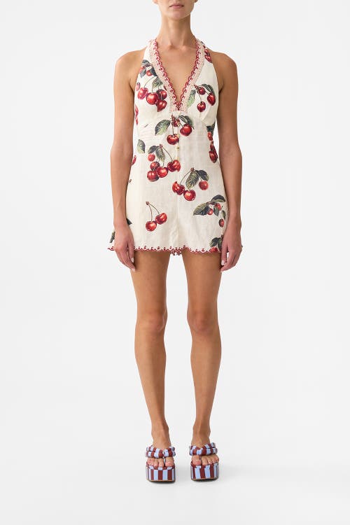 Camilla Camilla Button Front Halter Playsuit Notes From The Road 