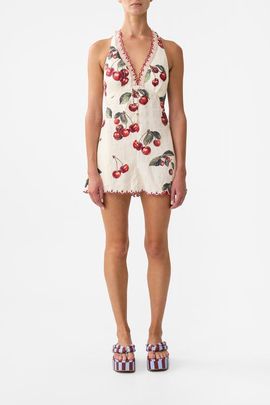 Camilla Camilla Button Front Halter Playsuit Notes From The Road 