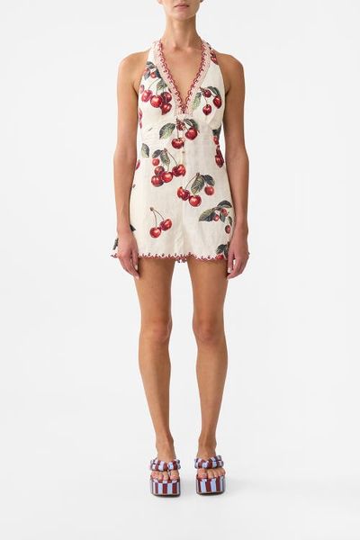 Camilla Camilla Button Front Halter Playsuit Notes From The Road 