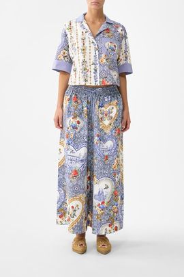 Camilla Camilla Cropped Camp Collar Blouse