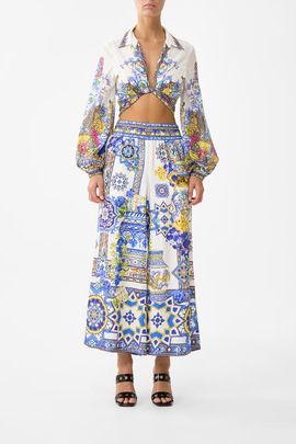 Camilla Camilla Cropped Wide Leg Panel Pant