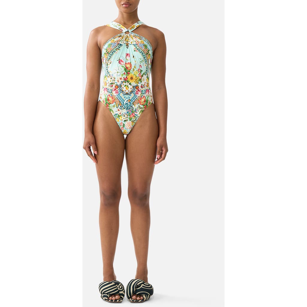 Camilla Camilla Diamond Neck Thick Strap One Piece W Rings