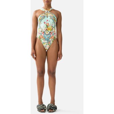 Camilla Camilla Diamond Neck Thick Strap One Piece W Rings