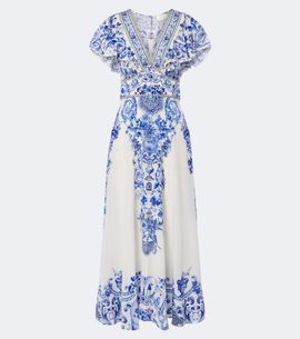 Camilla Camilla Embelished floral silk maxi dress