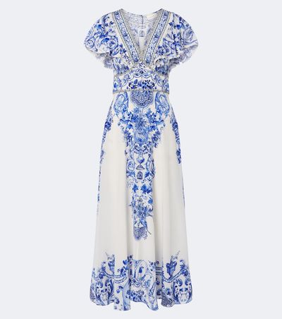Camilla Camilla Embelished floral silk maxi dress