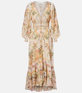 Camilla Camilla Embellished floral silk crêpe maxi dress