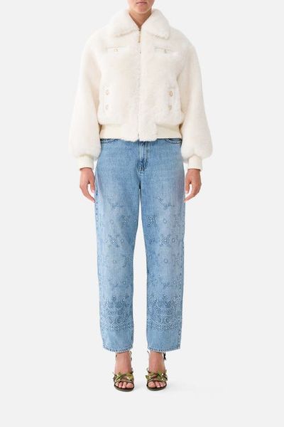 Camilla Camilla Faux Fur Bomber With Pocket Details