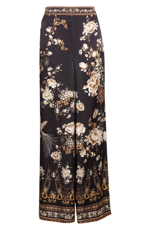 Camilla Camilla Flamenco Folklore Print Relaxed Silk Straight Leg Pants 