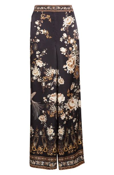 Camilla Camilla Flamenco Folklore Print Relaxed Silk Straight Leg Pants 
