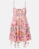 Camilla Camilla Floral-appliquÃ© gathered silk crÃªpe minidress - 1