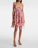 Camilla Camilla Floral-appliquÃ© gathered silk crÃªpe minidress - 2