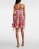 Camilla Camilla Floral-appliquÃ© gathered silk crÃªpe minidress - 3