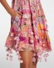 Camilla Camilla Floral-appliquÃ© gathered silk crÃªpe minidress - 5
