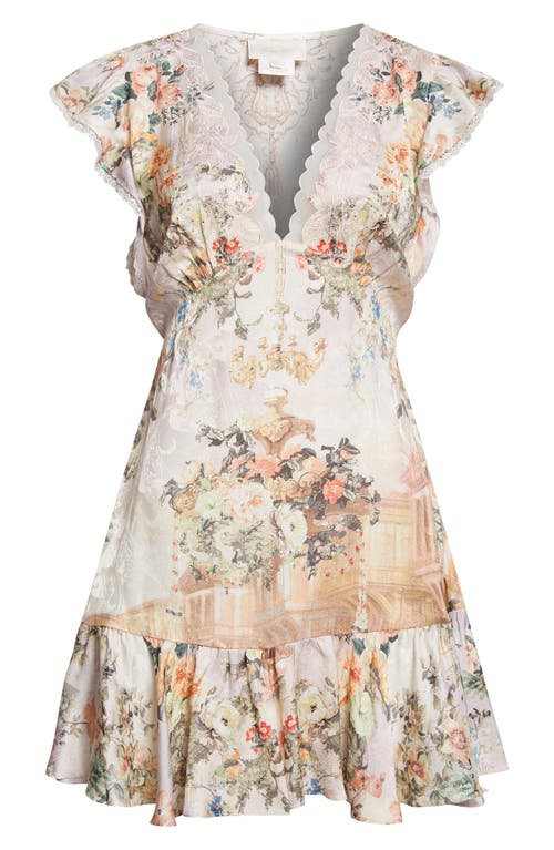 Camilla Camilla Floral Cap Sleeve Lace Trim Dress