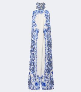 Camilla Camilla Floral crystal-embellished silk jumpsuit