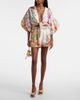 Camilla Camilla Floral high-rise belted linen shorts - 2