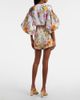 Camilla Camilla Floral high-rise belted linen shorts - 3