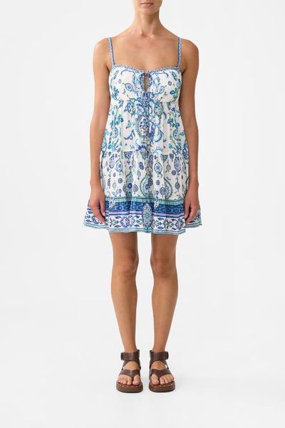 Camilla Camilla Gathered Bust Tiered Mini Dress Isnik Lullaby 