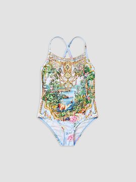 Camilla Camilla Girl's Little Girl's & Girl's Embellished Printed One-Piece Swimsuit