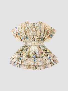Camilla Camilla Girl's Little Girl's & Girl's Printed Ruffled Minidress