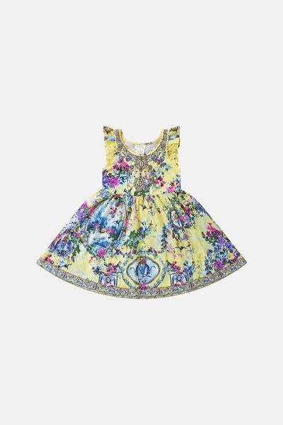 Camilla Camilla Kids Jersey And Woven Mini Dress W Frill