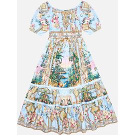 Camilla Camilla Kids Peasant Maxi Dress W Ribbon Skirt