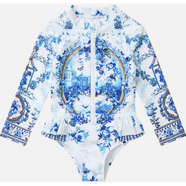 Camilla Camilla Kids Ruched Tie Side Long Sleeve Paddle Suit