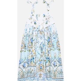 Camilla Camilla Kids Tie Strap Maxi Dress With Pintucks