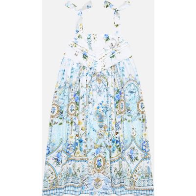Camilla Camilla Kids Tie Strap Maxi Dress With Pintucks