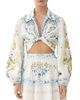 Camilla Camilla Linen Cropped Tie Shirt - 1
