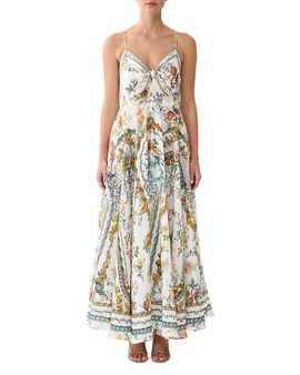 Camilla Camilla Linen Tie Front Maxi Dress