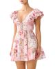 Camilla Camilla Linen Tiered Tie Back Mini Dress - 1