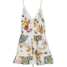 Camilla Camilla Magic of the Mercado Print Cotton & Silk Sundress 
