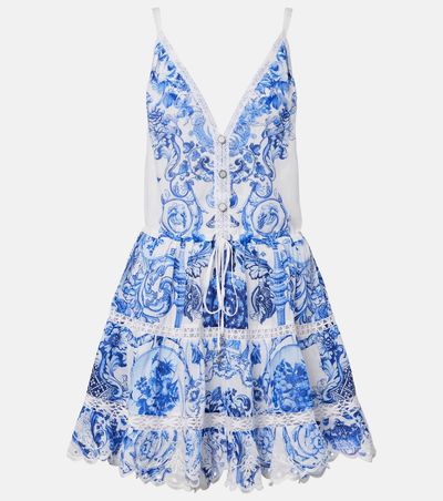 Camilla Camilla Printed cotton and silk minidress