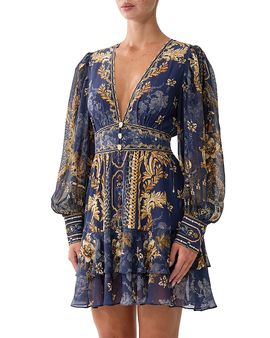 Camilla Camilla Printed Silk Button Front Dress