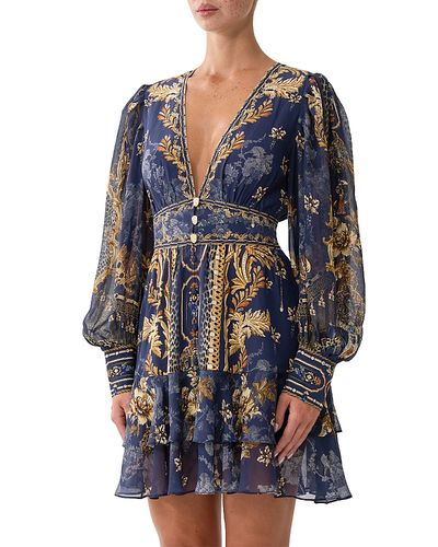 Camilla Camilla Printed Silk Button Front Dress