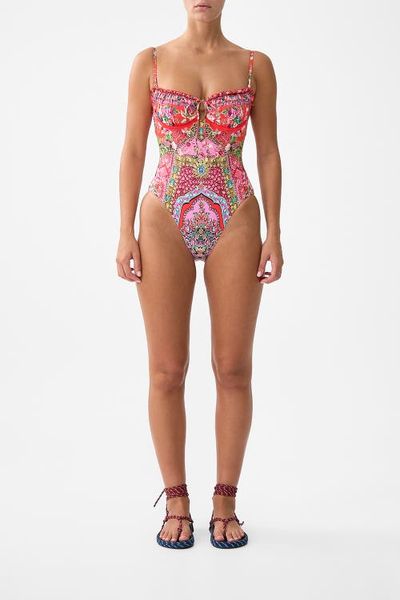 Camilla Camilla Ruched Cup Underwire One Piece With Front Tie
